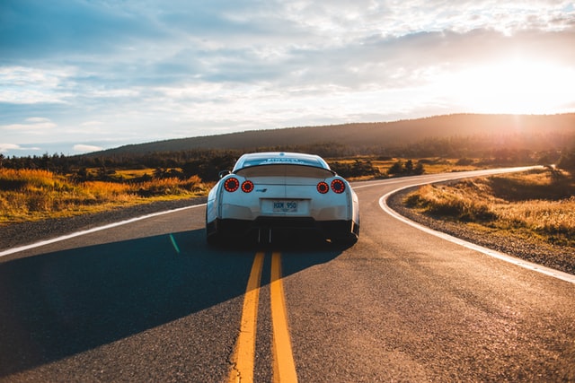 Left hand drive car buyers Spain in the highway road